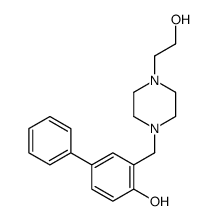 4-(2-Hydroxy-5-phenylbenzyl)-1-piperazineethanol结构式