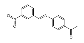 1-[4-(3-nitro-benzylidenamino)-phenyl]-ethanone Structure