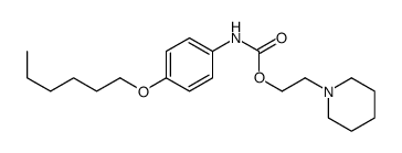 2-piperidin-1-ylethyl N-(4-hexoxyphenyl)carbamate结构式