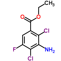 Ethyl 3-amino-2,4-dichloro-5-fluorobenzoate结构式