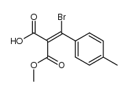(E)-3-bromo-2-(methoxycarbonyl)-3-(p-tolyl)acrylic acid Structure