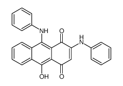 2,9-dianilino-10-hydroxyanthracene-1,4-dione结构式