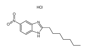 2-heptyl-5-nitro-1(3)H-benzimidazole, hydrochloride Structure