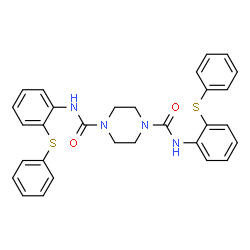 N1,N4-双[2-(苯硫基)苯基]-1,4-哌嗪二羧酸图片