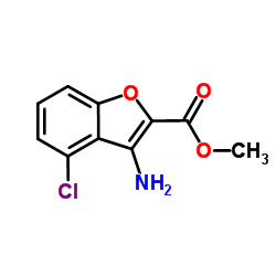 Methyl 3-amino-4-chloro-1-benzofuran-2-carboxylate结构式