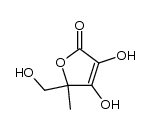3,4-dihydroxy-5-(hydroxymethyl)-5-methyl-2(5H)-furanone Structure