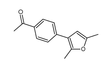 1-[4-(2,5-dimethylfuran-3-yl)phenyl]ethanone Structure