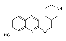 2-(3-哌啶基甲氧基)喹喔啉盐酸盐结构式
