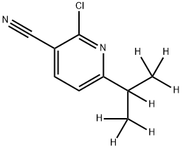 2-Chloro-3-cyano-6-(iso-propyl-d7)pyridine结构式