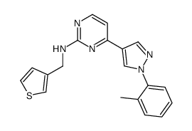 4-[1-(2-Methylphenyl)-1H-pyrazol-4-yl]-N-(3-thienylmethyl)-2-pyri midinamine Structure