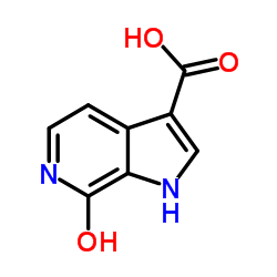 7-羟基-1H-吡咯并[2,3-c]吡啶-3-羧酸结构式