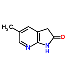 5-Methyl-1,3-dihydro-2H-pyrrolo[2,3-b]pyridin-2-one结构式