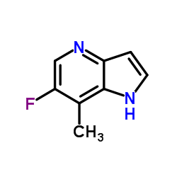 6-Fluoro-7-methyl-1H-pyrrolo[3,2-b]pyridine结构式