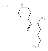 N-Butyl-N-methyl-4-piperidinecarboxamide hydrochloride结构式