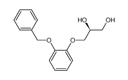 (S)-3-(2-benzyloxyphenoxy)-1,2-propanediol结构式