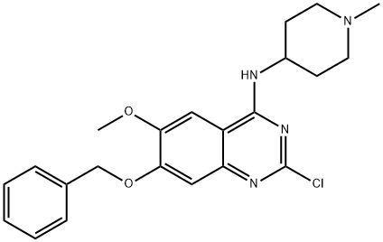 7-(Benzyloxy)-2-chloro-6-methoxy-N-(1-methylpiperidin-4-yl)quinazolin-4-amine Structure
