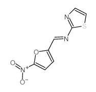 2-Thiazolamine,N-[(5-nitro-2-furanyl)methylene]- Structure