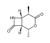 (1R,2R,5R,6S)-2,5-dimethyl-3-oxa-7-azabicyclo[4.2.0]octane-4,8-dione结构式