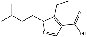 5-乙基-1-(3-甲基丁基)-1H-吡唑-4-羧酸结构式