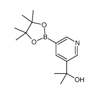 2-(5-(4,4,5,5-四甲基-1,3,2-二氧硼戊烷-2-基)吡啶-3-基)丙-2-醇结构式