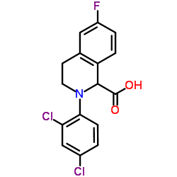 2-(2,4-DICHLORO-PHENYL)-6-FLUORO-1,2,3,4-TETRAHYDRO-ISOQUINOLINE-1-CARBOXYLIC ACID Structure