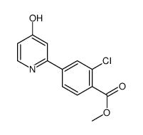 methyl 2-chloro-4-(4-oxo-1H-pyridin-2-yl)benzoate Structure