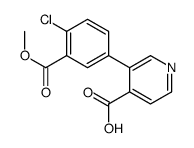 3-(4-chloro-3-methoxycarbonylphenyl)pyridine-4-carboxylic acid结构式
