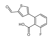 2-fluoro-6-(5-formylthiophen-3-yl)benzoic acid Structure