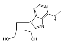 [(1S,2R,3R)-2-(hydroxymethyl)-3-[6-(methylamino)purin-9-yl]cyclobutyl]methanol结构式