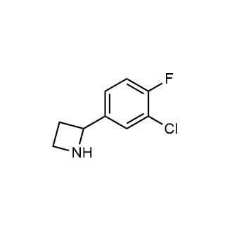 2-(3-Chloro-4-fluorophenyl)azetidine Structure