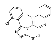 6-(2-chlorophenyl)-N-(2-methoxyphenyl)-[1,2,4]triazolo[3,4-c][1,2,4,5]dithiadiazin-3-amine结构式