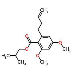 Isobutyl 2-(3-buten-1-yl)-4,6-dimethoxybenzoate Structure