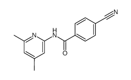 N-(4,6-dimethyl-2-pyridinyl)-4-cyanobenzamide结构式