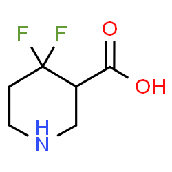 4,4-difluoropiperidine-3-carboxylic acid structure