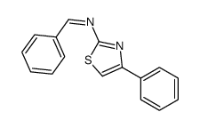 (E)-1-phenyl-N-(4-phenyl-1,3-thiazol-2-yl)methanimine结构式
