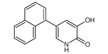 3-hydroxy-5-(naphthalen-1-yl)pyridin-2(1H)-one结构式