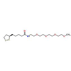 (R)-N-(3,6,9,12-四氧杂十三烷基)-α-硫辛酰胺结构式