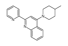 4-(4-methylpiperidin-1-yl)-2-pyridin-2-ylquinoline结构式