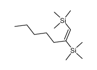 1,2-bis(trimethylsilyl)hept-1(E)-ene Structure