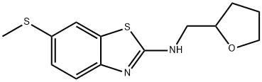 6-(甲硫基)-N-(四氢呋喃-2-基甲基)-1,3-苯并噻唑-2-胺结构式