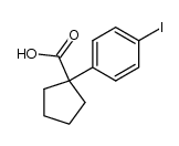 1-(4-iodophenyl)cyclopentanecarboxylic acid结构式