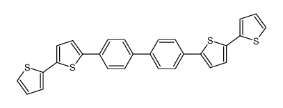 2-thiophen-2-yl-5-[4-[4-(5-thiophen-2-ylthiophen-2-yl)phenyl]phenyl]thiophene Structure