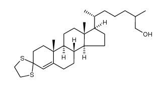 (25ξ)-26-hydroxycholest-4-en-3-one 3-(ethylene thioketal)结构式