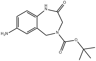 7-AMino-2-oxo-1,2,3,5-tetrahydro-benzo[e][1,4]diazepine-4-carboxylic acid tert-butyl ester structure