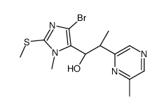 (1R,2S)-1-(5-bromo-3-methyl-2-methylsulfanylimidazol-4-yl)-2-(6-methylpyrazin-2-yl)propan-1-ol结构式