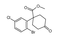 Methyl 1-(2-bromo-5-chlorophenyl)-4-oxocyclohexanecarboxylate Structure