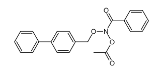 N-(acetyloxy)-N-(([1,1'-biphenyl]-4-ylmethyl)oxy)benzamide结构式