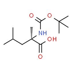 BOC-(R)-2-amino-2,4-dimethylpentanoic acid Structure