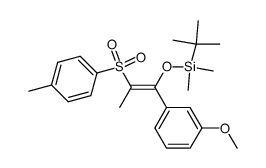 tert-butyl((1-(3-methoxyphenyl)-2-tosylprop-1-en-1-yl)oxy)dimethylsilane Structure