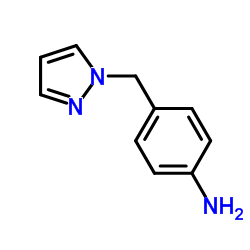 4-(1H-吡唑-1-基甲基)苯胺结构式